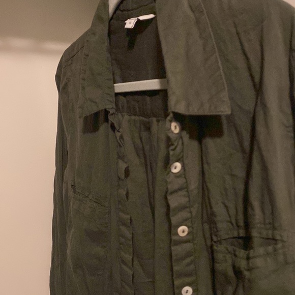 Army green button up. Can be a top - mostly just used it like a cardigan. - Picture 2 of 3